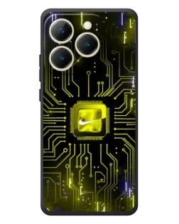 Чехол для Realme 15T с картинкой «Nike — золотая искра»