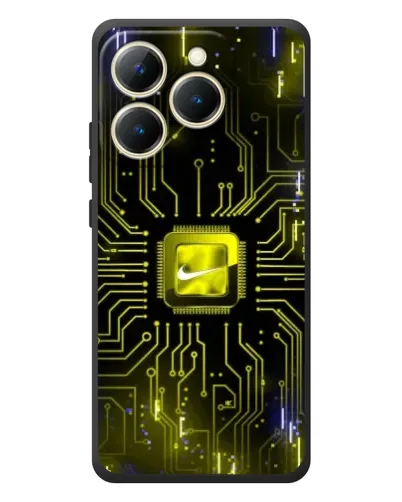 Чехол для Realme 15T с картинкой «Nike — золотая искра»