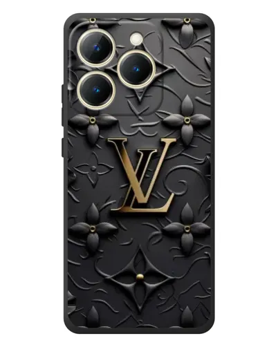 Чехол для Realme 15T с картинкой «Кожаная текстура LV»