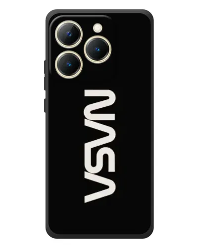 Чехол для Realme 15T с картинкой «NASA — вертикальный логотип»