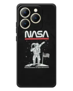 Чехол для Realme 15T с картинкой «NASA — шагаем по Луне»