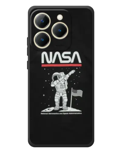 Чехол для Realme 15T с картинкой «NASA — шагаем по Луне»