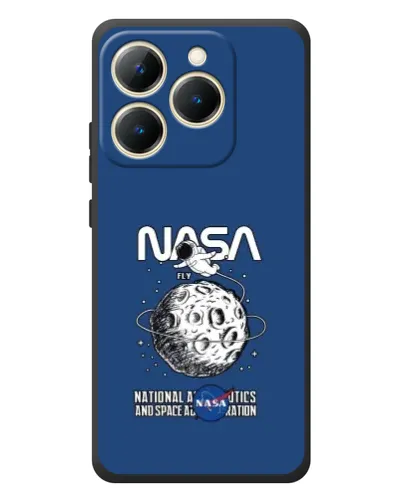 Чехол для Realme 15T с картинкой «NASA — лунная миссия»