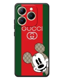 Чехол для Realme 15T с картинкой «Gucci — полосы и Микки»