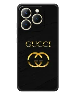 Чехол для Realme 15T с картинкой «Золотой логотип Gucci»
