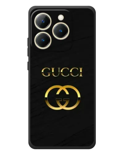 Чехол для Realme 15T с картинкой «Золотой логотип Gucci»