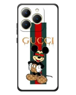Чехол для Realme 15T с картинкой «Микки Маус Gucci — полосы»