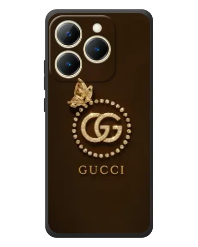 Чехол для Realme 15T с картинкой «Gucci — золотая бабочка»