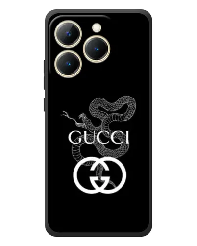 Чехол для Realme 15T с картинкой «Gucci — серебряная змея»