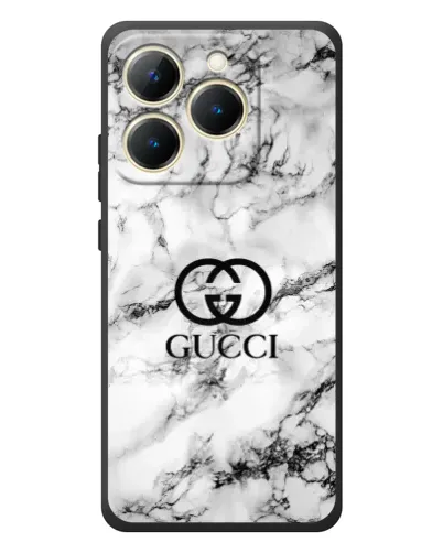 Чехол для Realme 15T с картинкой «Gucci — мраморный шик»