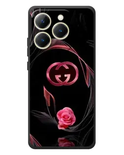 Чехол для Realme 15T с картинкой «Gucci — неоновая роза»