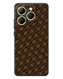 Чехол для Realme 15T с картинкой «Gucci — золотые диагонали»