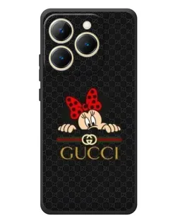 Чехол для Realme 15T с картинкой «Минни Маус Gucci — черный»