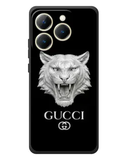 Чехол для Realme 15T с картинкой «Gucci — серебряный лев»