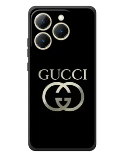 Чехол для Realme 15T с картинкой «Gucci — золото на черном»