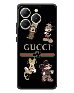 Чехол для Realme 15T с картинкой «Gucci — герои Disney и монограмма»