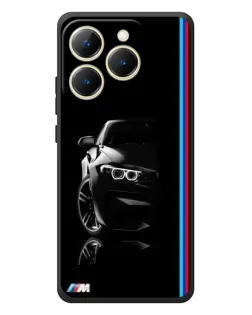 Чехол для Realme 15T с картинкой «Силуэт BMW в темноте»