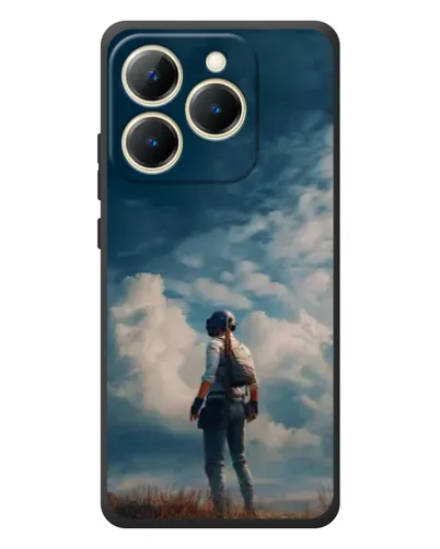 Чехол для Realme 15T с картинкой «Герой PUBG на скале»