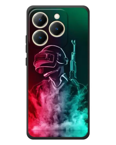 Чехол для Realme 15T с картинкой «PUBG — огненный воин»