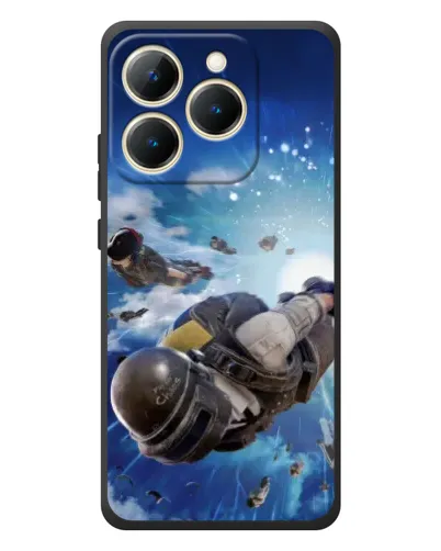 Чехол для Realme 15T с картинкой «Десант PUBG — прыжок»