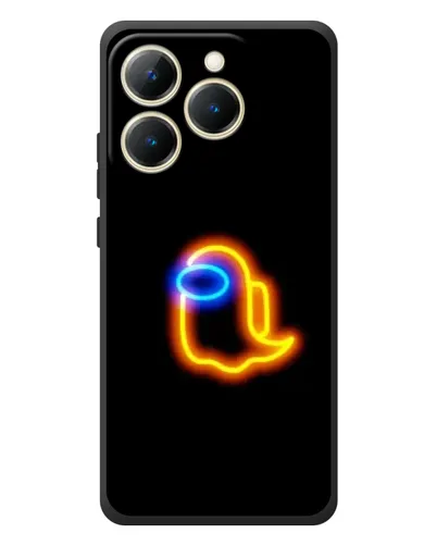 Чехол для Realme 15T с картинкой «Among Us неоновое сияние»