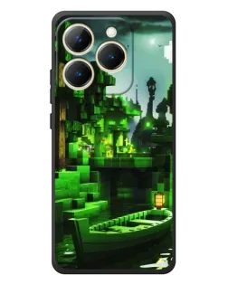 Чехол для Realme 15T с картинкой «Minecraft лесной пейзаж»