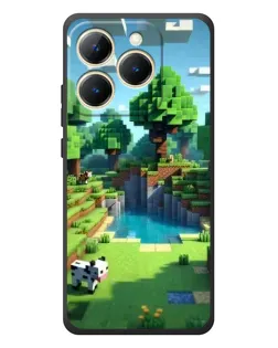 Чехол для Realme 15T с картинкой «Minecraft летний день»