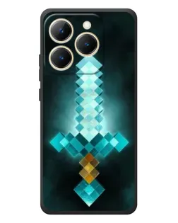 Чехол для Realme 15T с картинкой «Алмазный меч неон»
