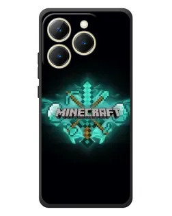 Чехол для Realme 15T с картинкой «Minecraft Diamond лого»
