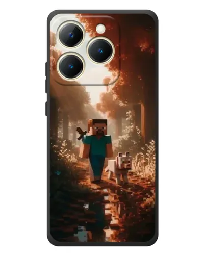 Чехол для Realme 15T с картинкой «Стив в лесу» Чехол для Realme 15T с картинкой «Стив в лесу»