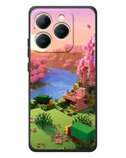 Чехол для Realme 15T с картинкой «Розовое дерево Minecraft»