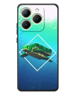 Чехол для Realme 15T с картинкой «Черепаха Minecraft»