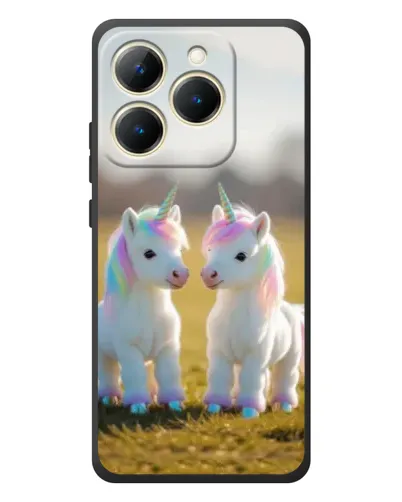 Чехол для Realme 15T с картинкой «Пара единорогов»