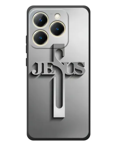 Чохол для Realme 15T з картинкою «Металевий хрест Jesus» Чохол для Realme 15T з картинкою «Металевий хрест Jesus»
