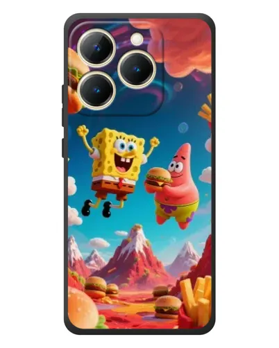 Чехол для Realme 15T с картинкой «Космический фастфуд»