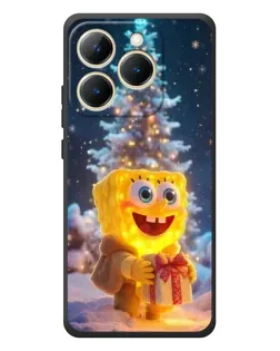 Чехол для Realme 15T с картинкой «Рождественский Спанч Боб»