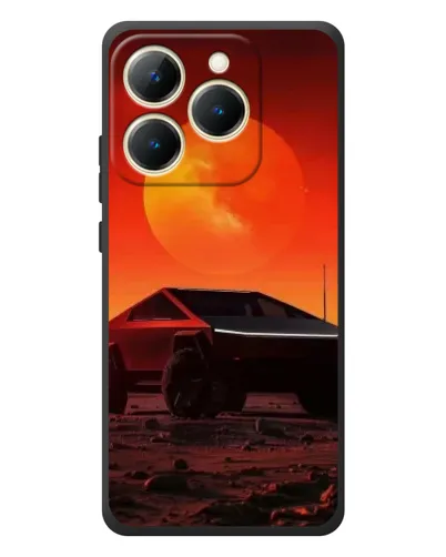 Чехол для Realme 15T с картинкой «Cybertruck на Марсе»