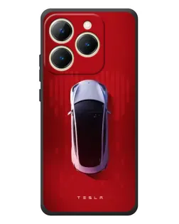 Чехол для Realme 15T с картинкой «Tesla Top View»