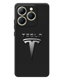 Чехол для Realme 15T с картинкой «Стальной логотип Tesla»