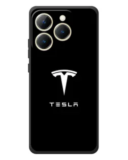 Чехол для Realme 15T с картинкой «Tesla White Logo»