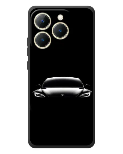 Чехол для Realme 15T с картинкой «Фары Tesla Night»