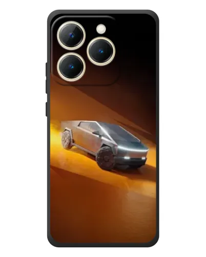 Чехол для Realme 15T с картинкой «Cybertruck в пустыне»
