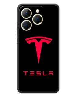 Чехол для Realme 15T с картинкой «Tesla Red Logo»