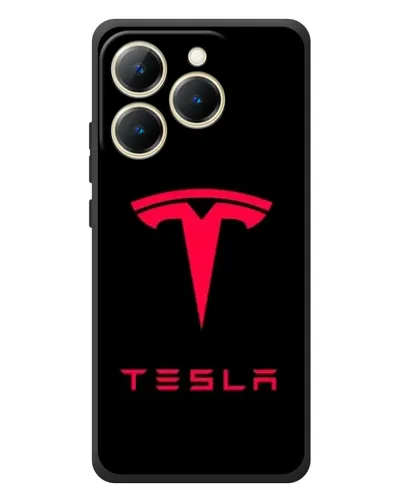 Чехол для Realme 15T с картинкой «Tesla Red Logo»