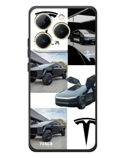 Чехол для Realme 15T с картинкой «Коллаж Cybertruck Tesla»