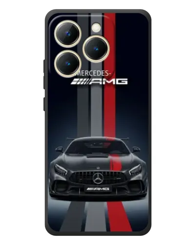 Чехол для Realme 15T с картинкой «Mercedes — белый карбон»