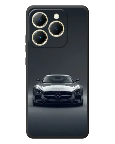 Чехол для Realme 15T с картинкой «Mercedes на черном»