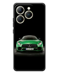 Чехол для Realme 15T с картинкой «Mercedes — неоновый лого»