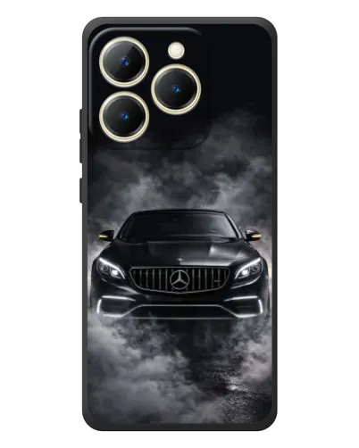 Чехол для Realme 15T с картинкой «Mercedes в дыму»