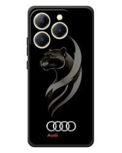 Чехол для Realme 15T с картинкой «Графика — пантера и Audi»